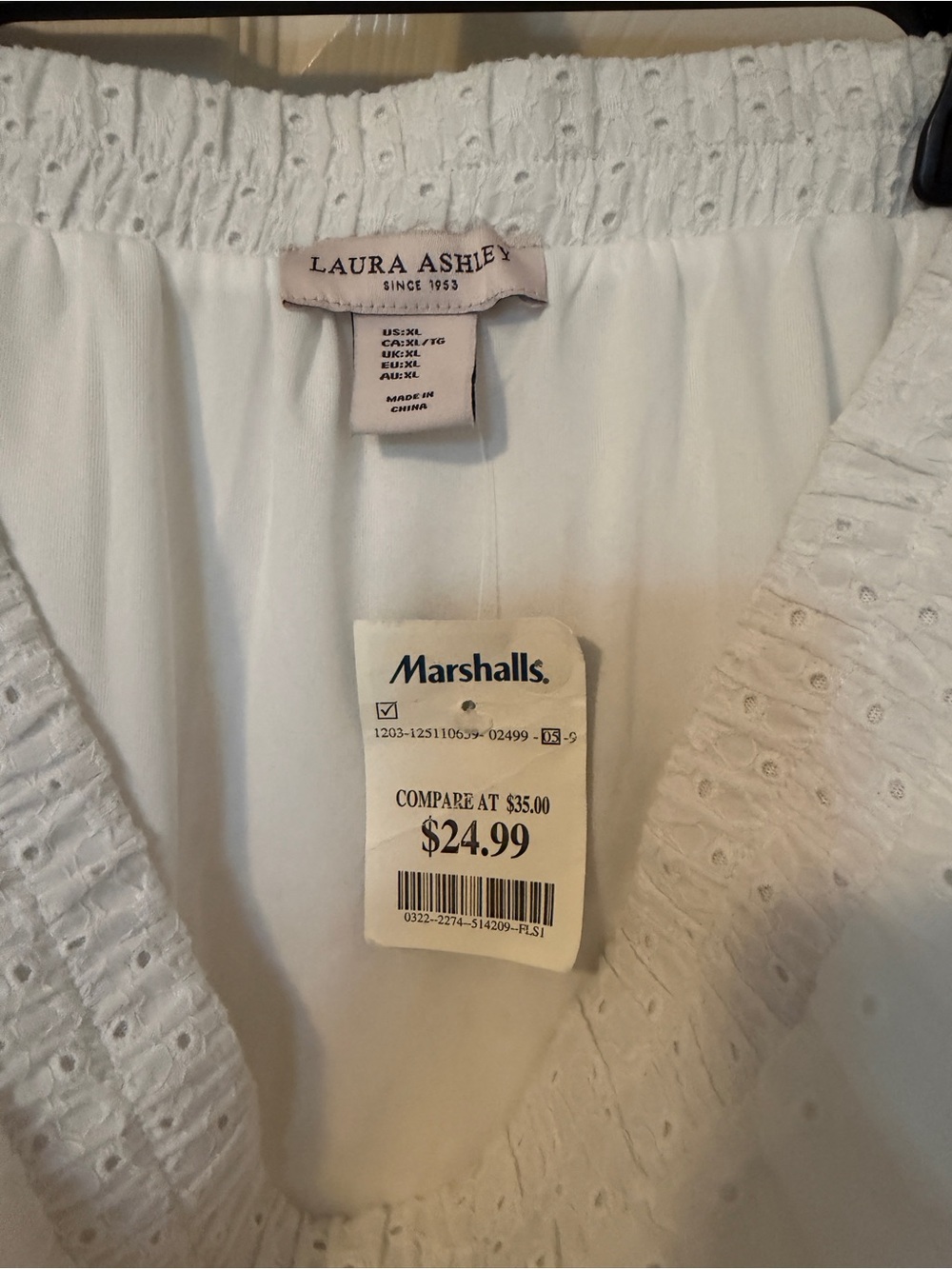Laura Ashley White Eyelet Maxi Skirt - Picture 3 of 3